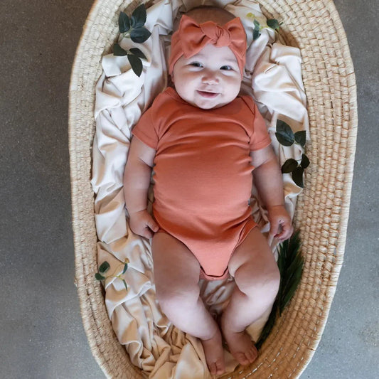 Baby Short Sleeve Bamboo Onesie — Last Call