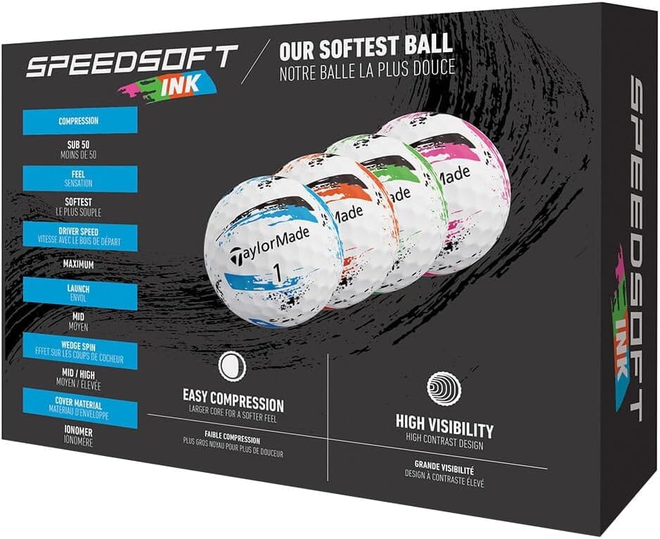 TaylorMade TM25 SpeedSoft Ink Multi Golf Balls