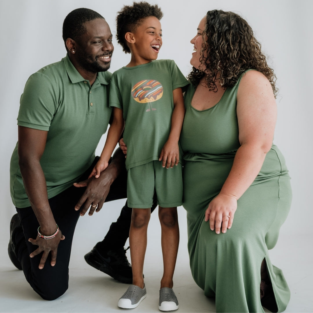 Ladies' Bamboo Square Neck Midi Dress — Last Call