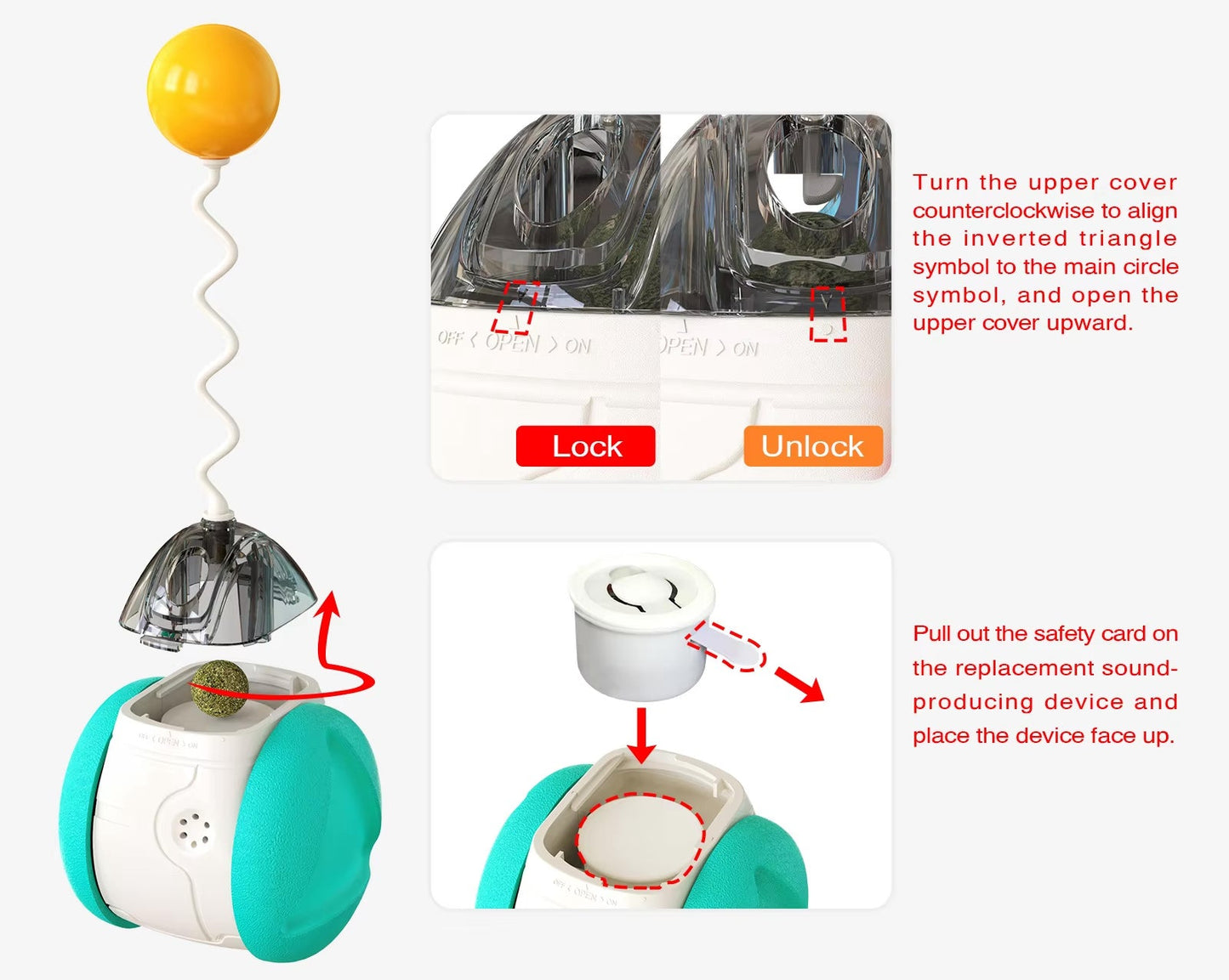 Interactive Squeaky Balance Toy – Fun for Dogs & Cats