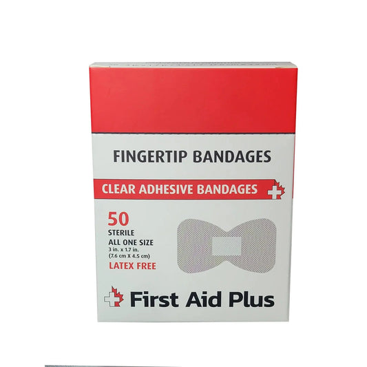 Plastic Adhesive Fingertip Bandage, 3" x 1.3/4", 50/box