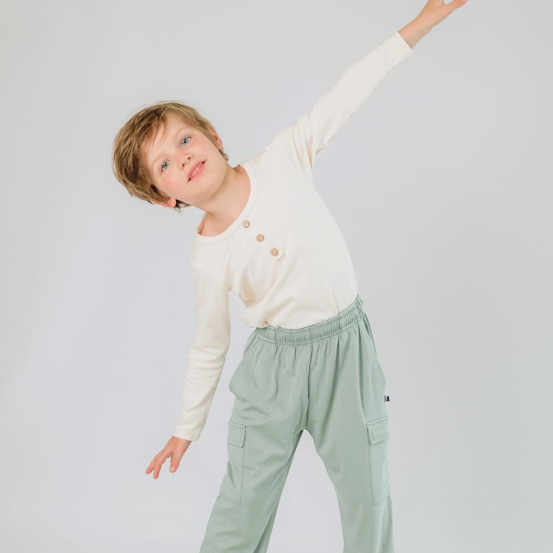 Baby/Kids Bamboo Henley Long-Sleeve Shirt — Last Call