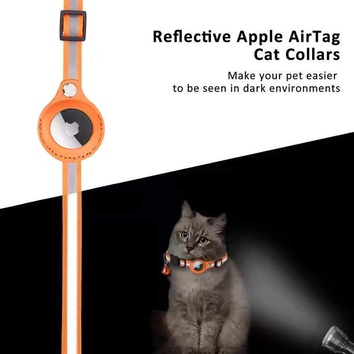 Pet AirTag Holder Collar – Anti-Loss for Cats & Dogs