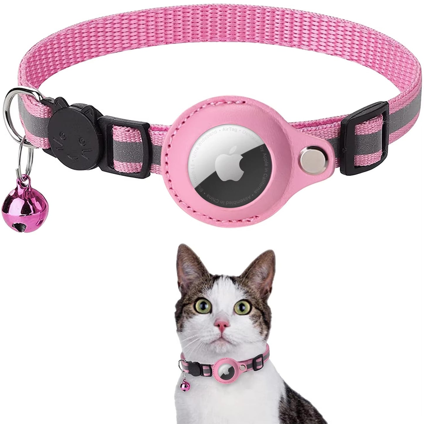 Pet AirTag Holder Collar – Anti-Loss for Cats & Dogs