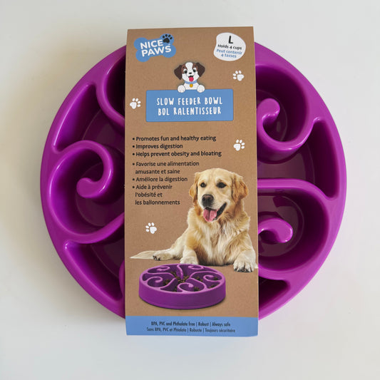 Dog Slow Feeder Bowl – Large Flower-Shaped Healthy Eating