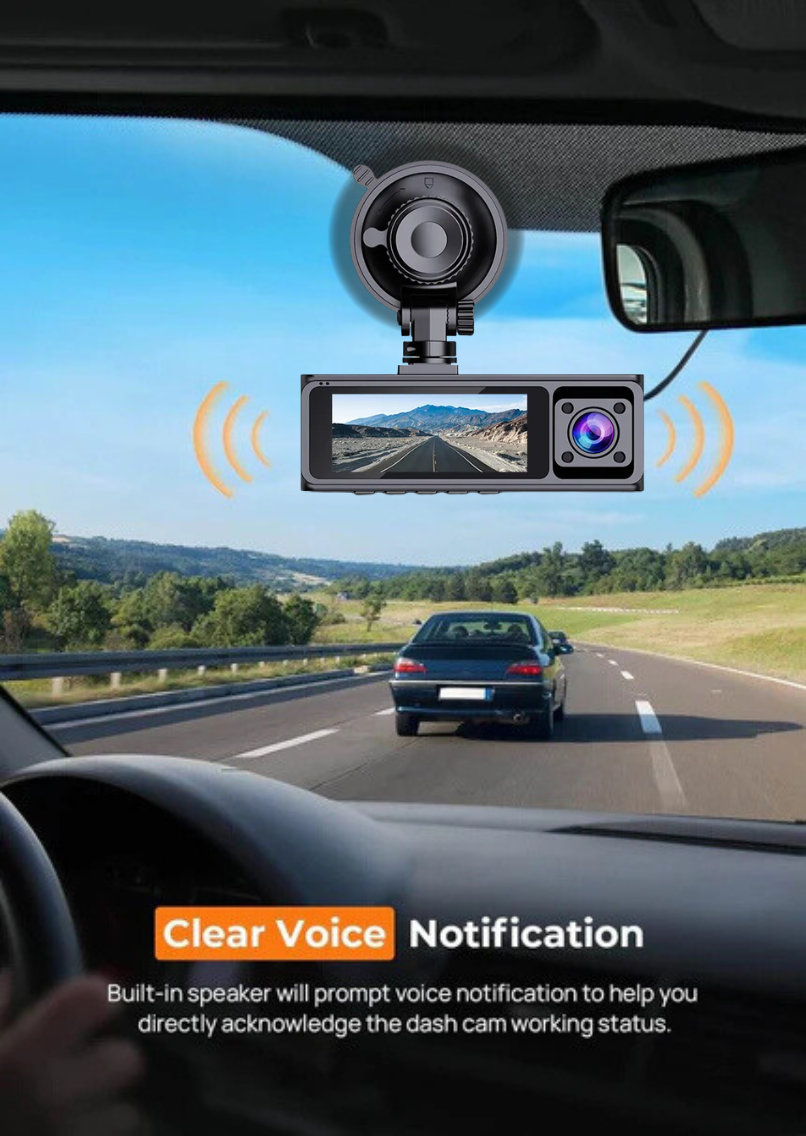 LDAS A20 Dash Cam WiFi , 2.5K Car Camera, Dashcams with App, Night Vision, G-Sensor, Loop Recording, 24H Parking Mode, Free 128G SD Card, Support 256GB Max (Black)
