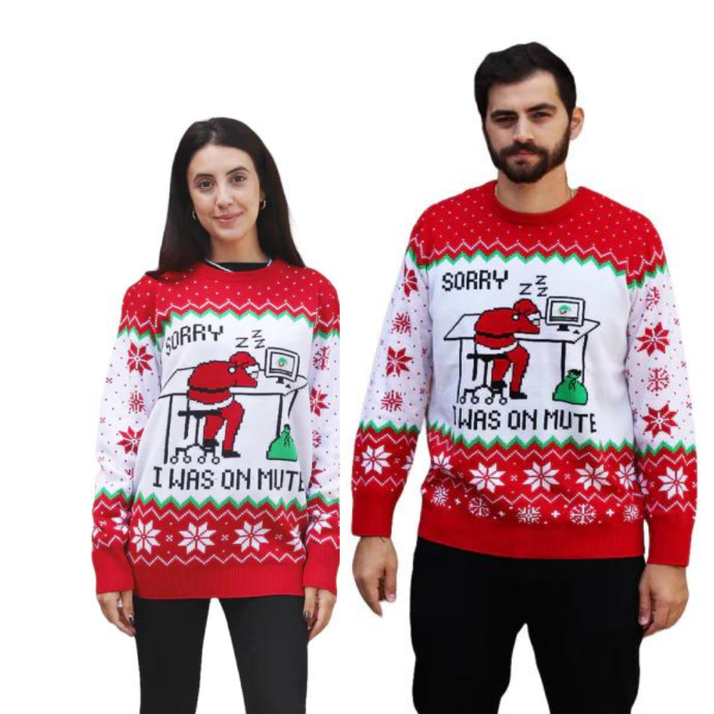 Couple - Sleepy Santa On Mute Sweater
