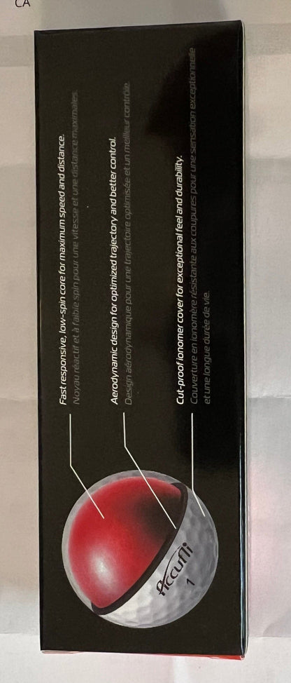 Accufli Max Distance Golf Balls White