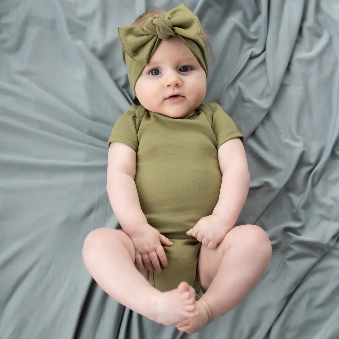 Baby Short Sleeve Bamboo Onesie — Last Call