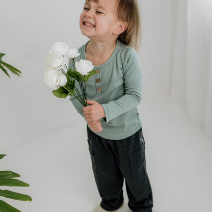 Baby/Kids Bamboo Henley Long-Sleeve Shirt — Last Call