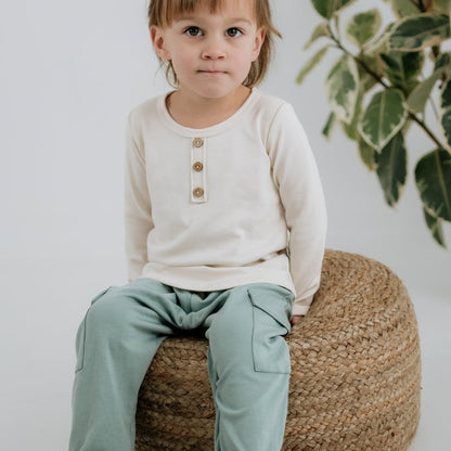 Baby/Kids Bamboo Henley Long-Sleeve Shirt — Last Call