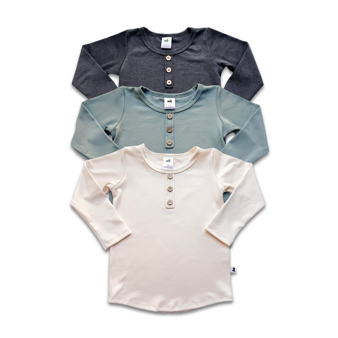 Baby/Kids Bamboo Henley Long-Sleeve Shirt — Last Call