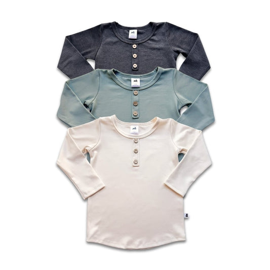 Baby/Kids Bamboo Henley Long-Sleeve Shirt — Last Call