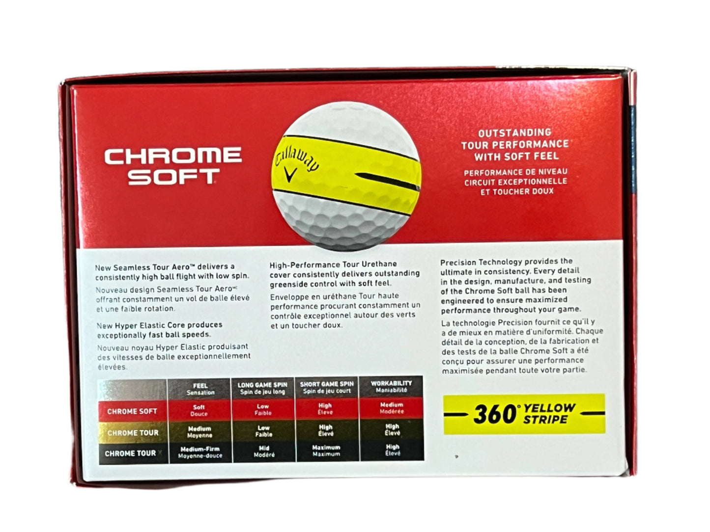 Callaway Chrome Soft 24 360° Yellow Stripe